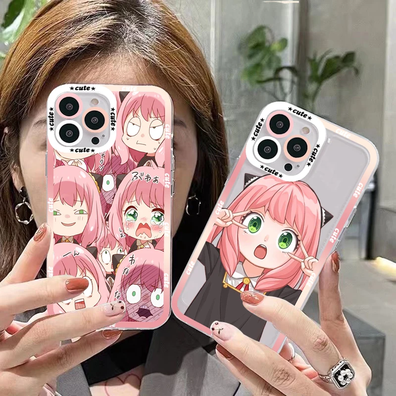 

Spy X Family Anya Phone Case for iPhone 11 12 13 Mini Pro Max 14 Pro Max Case shell
