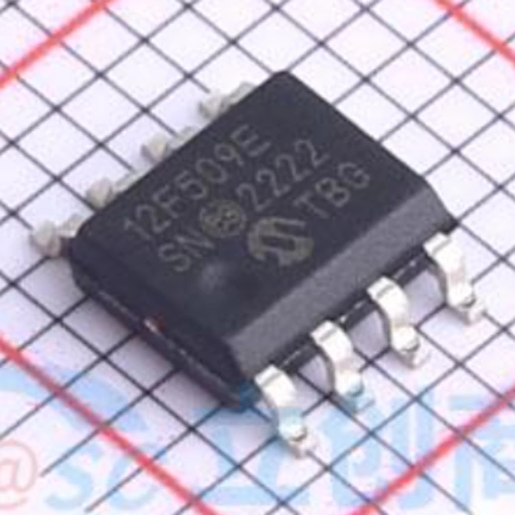 

The microprocessor MCU PIC12F509T - E/SN integrated circuit chip