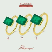 canner 678mm tourmaline beryl 925 sterling silver rings for women jewelry gift glossy luxury gemstones wedding party anillos