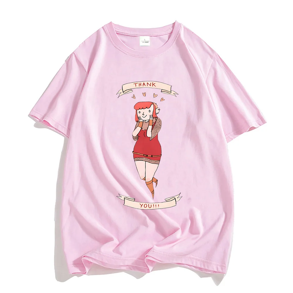 

Nimonaa Shirts High Quality 100% Cotton Tees Kawaii Anime Girl Print Tshirt Men/women Aesthetic Clothes Summer Crewneck T-shirt