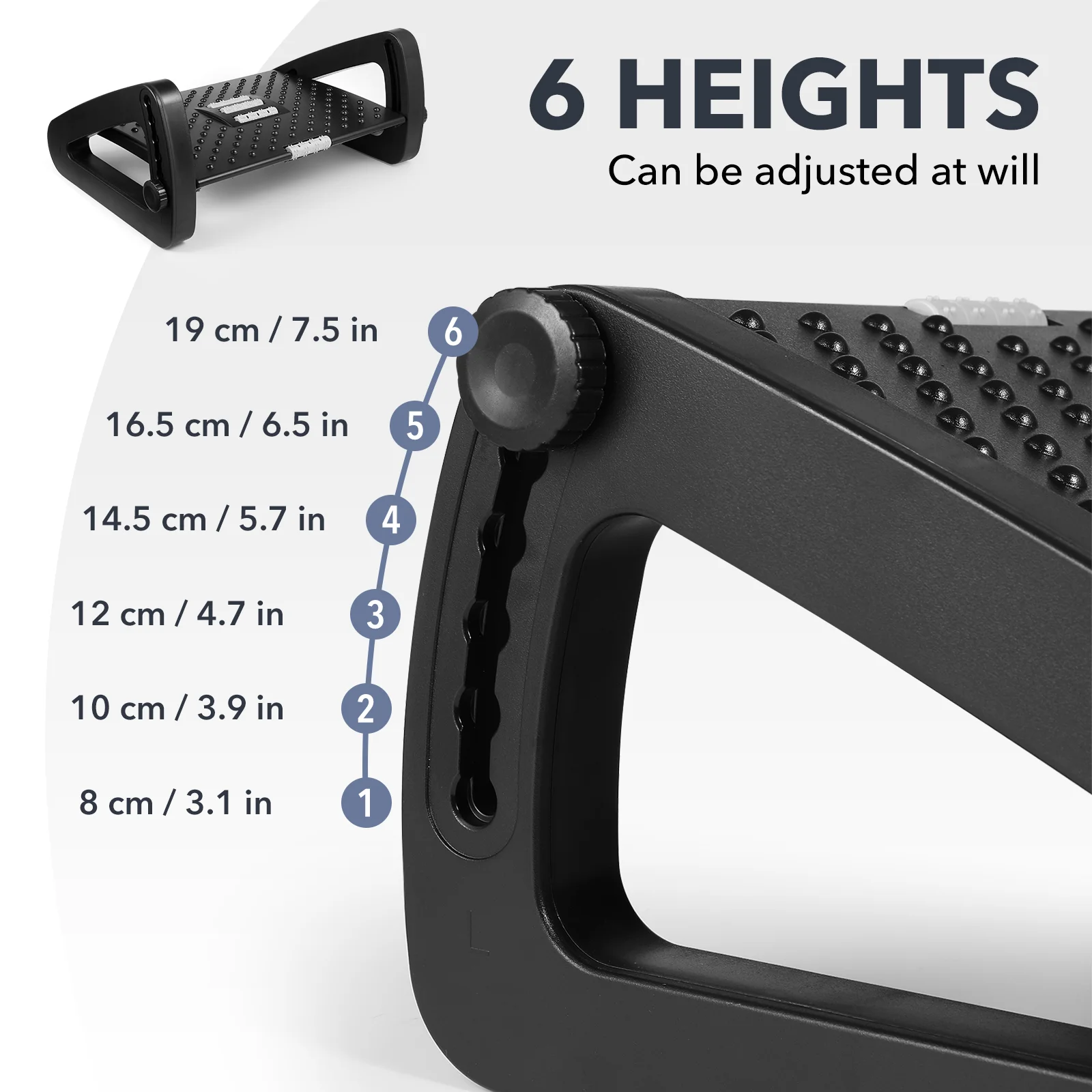 Массажный роликовый офисный стол с подставкой для ног эргономичный под табурет