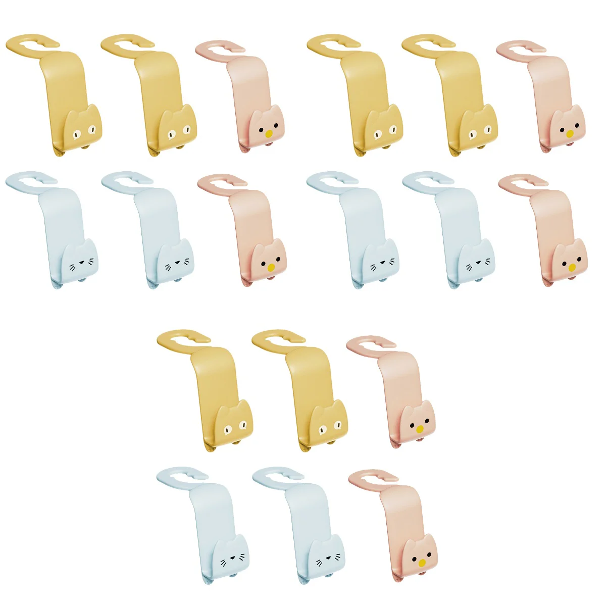 

18 шт. крючки для автомобильных аксессуаров, крючки для сиденья автомобиля, стеллажи для хранения на заднем сиденье, металлическая подставка, задняя вешалка, органайзер из ПП