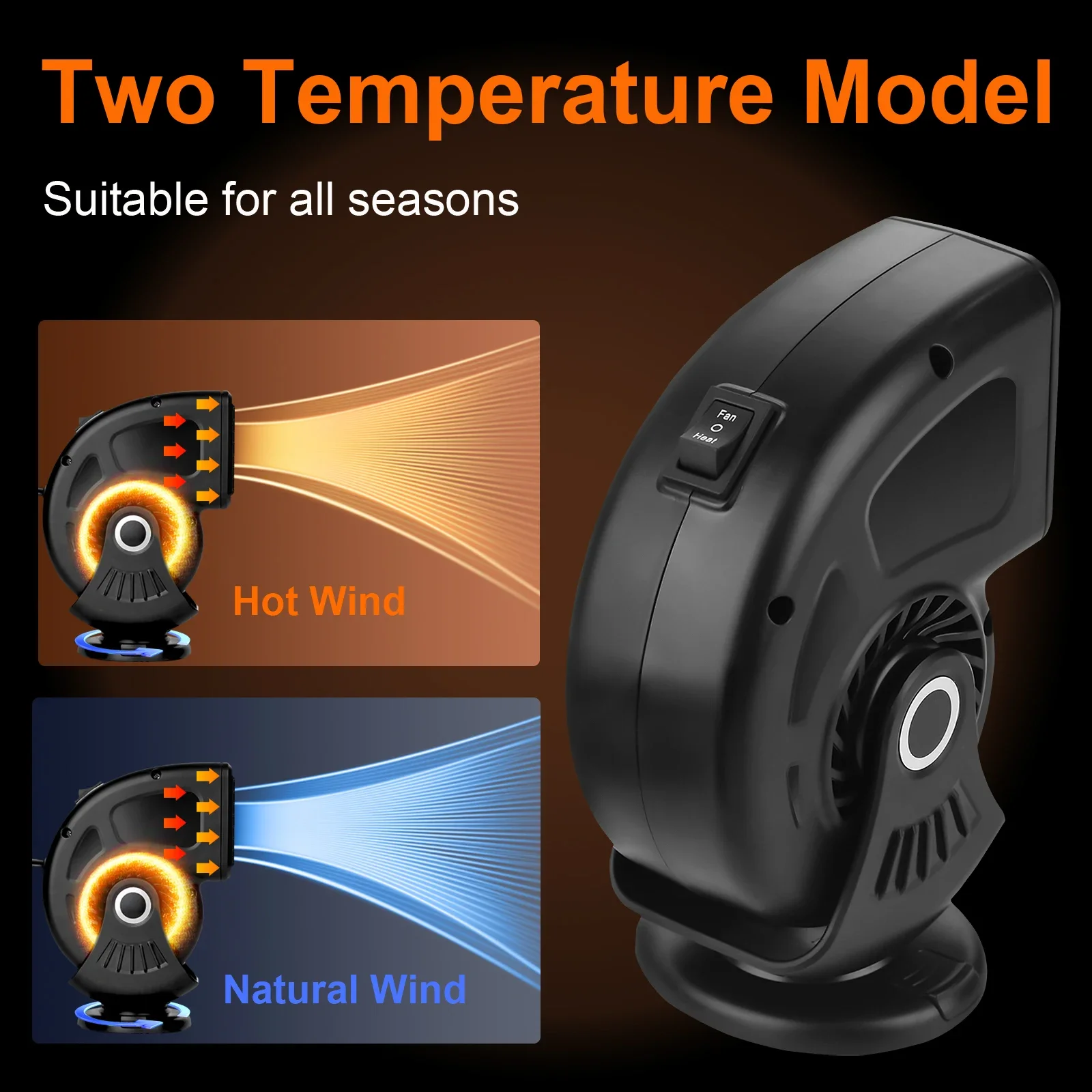 Портативный автомобильный обогреватель Hipacool 12 В/24 В вентилятор зимнее лобовое