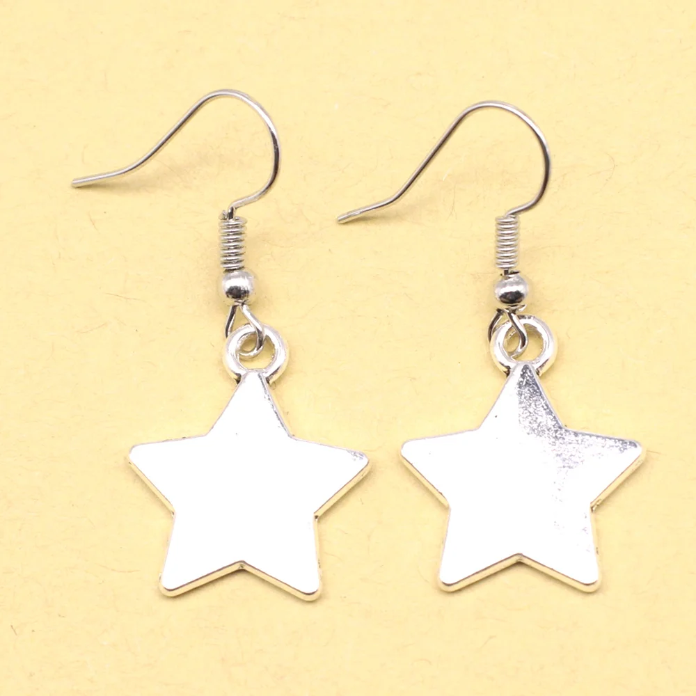 1 пара корейских модных сережек в виде звезд красивые ювелирные изделия 18x21 мм