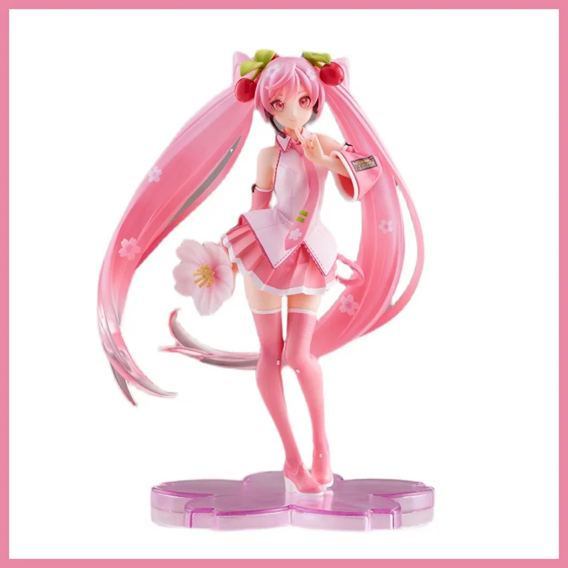 

Предварительная продажа, экшн-фигурка Хатсуне Мику, виртуальный певец, Модель Аниме Сакура Мику 2021, коллекционные модели, игрушки, настольн...