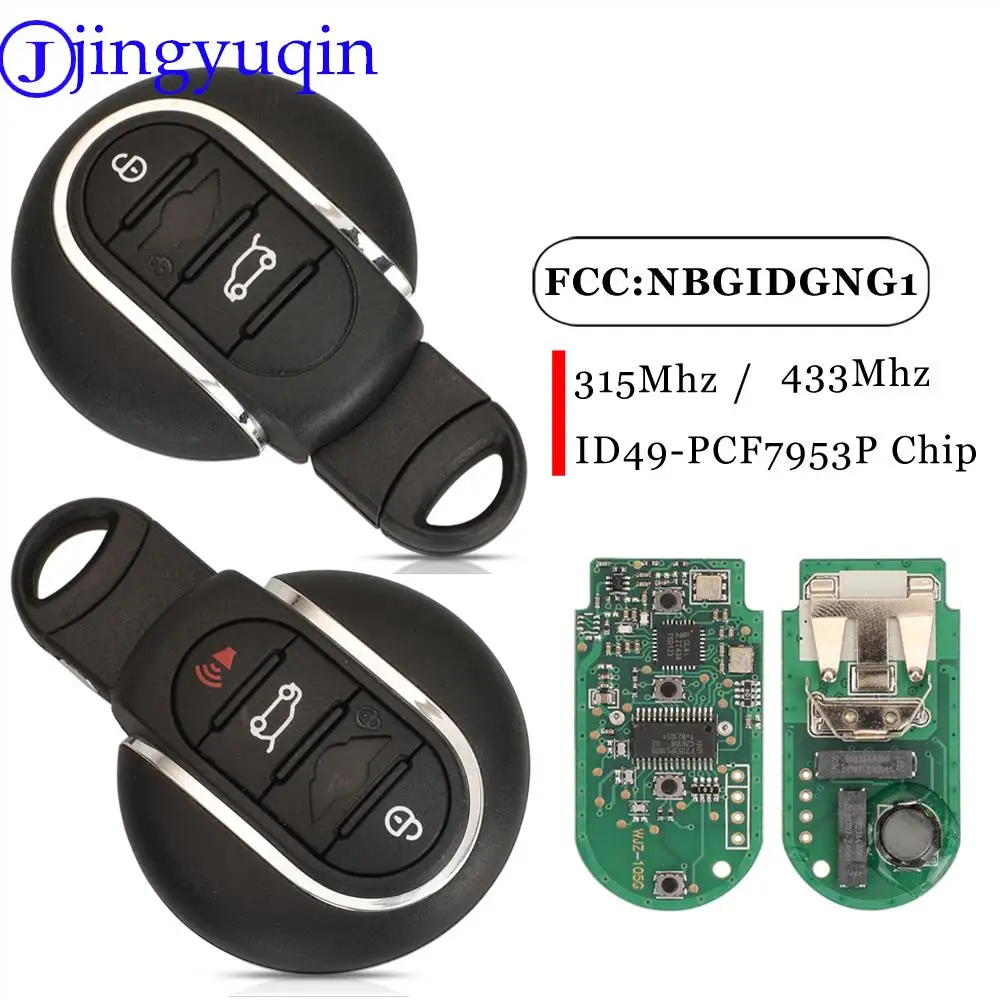 

jingyuqin 3/4 Buttons Remote Car Key Fob 315/433Mhz PCF7953P For BMW Mini Cooper Countryman Clubman F-Series F55 F56 2015-2018