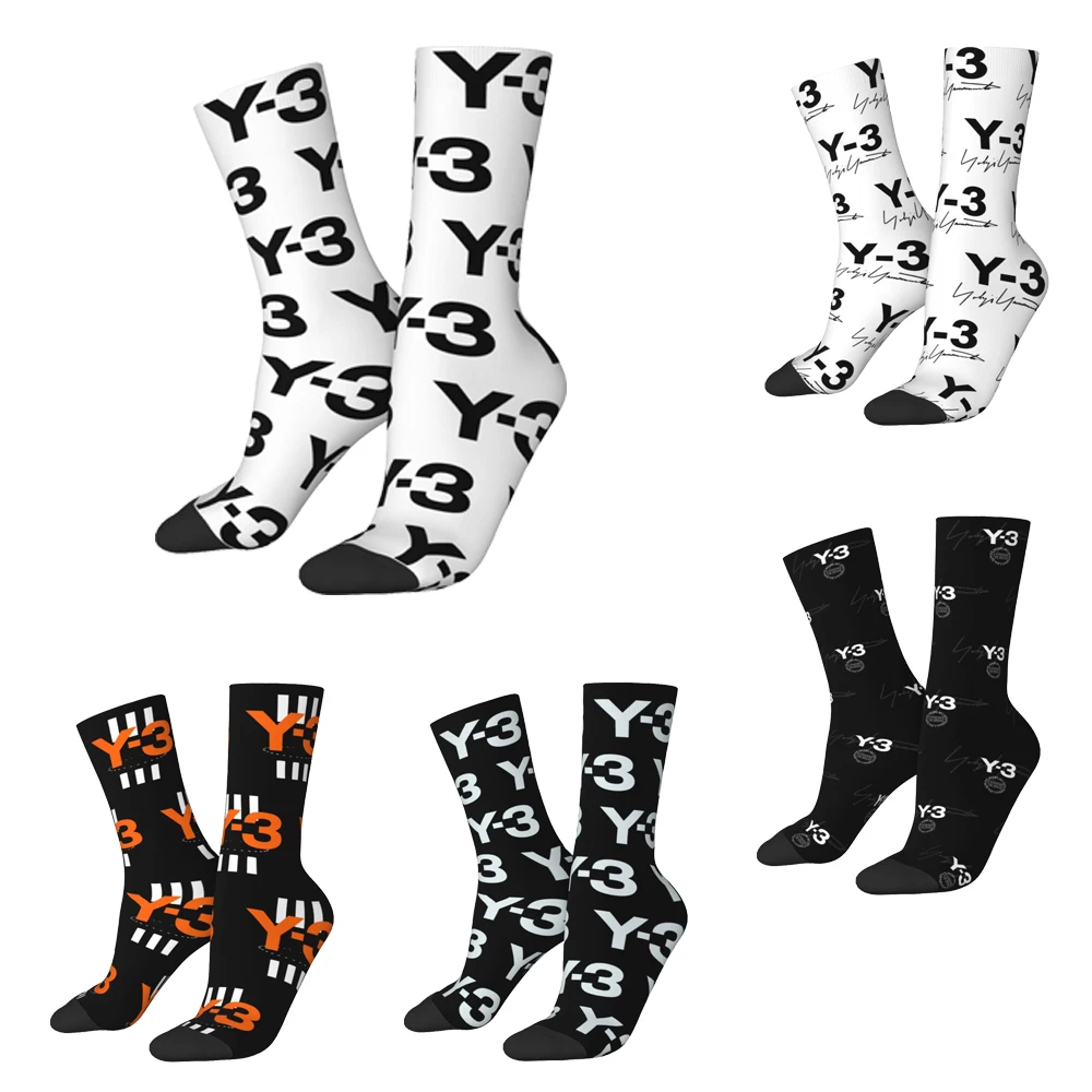 S Y3 Logo Sweat Absorbing Middle Tube Socks
