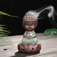 buddha ceramic incense burner aroma diffuser chinese zen incense burner sandalwood church bruleur encens home decoration