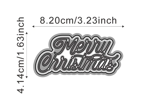 Металлические штампы Счастливого Рождества, набор штампов для скрапбукинга, бумаги, рукоделия, ножа, форма, лезвие, штамп, трафареты