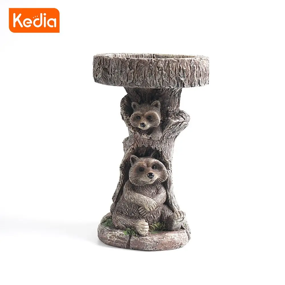 Уникальный дизайн птичья ванна прочная скульптура из смолы красивое украшение в