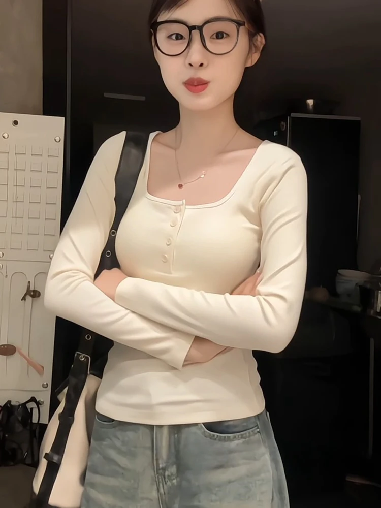 Осенне-зимнее термобелье с квадратным воротником шлифовальное Dralon женский пояс