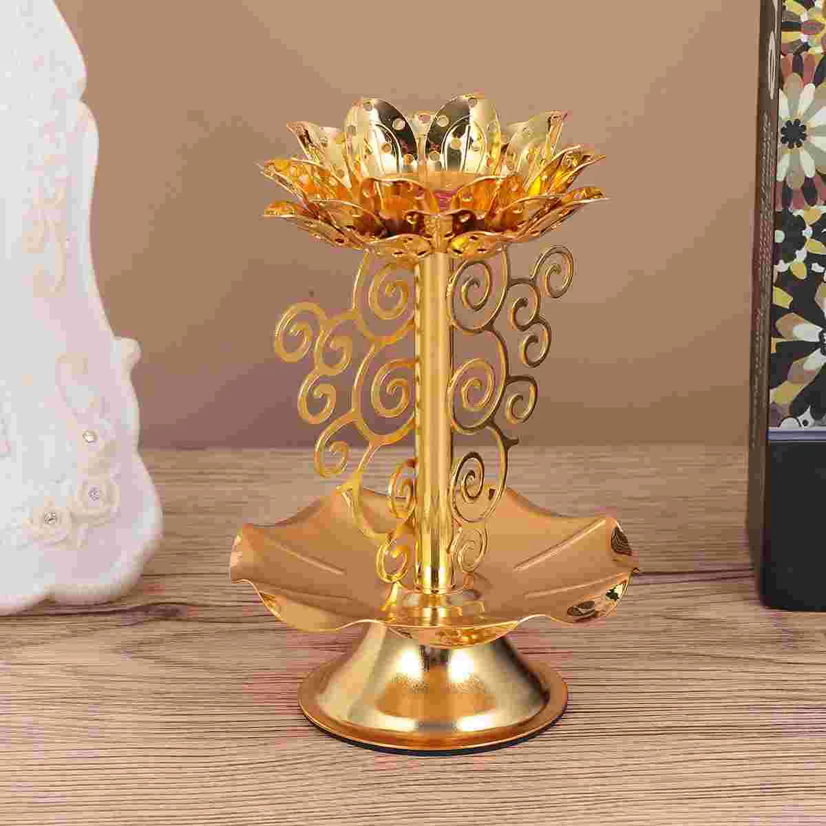Подставка для подсвечника в форме лотоса, подсвечник Diwali, индийский декор, масляный фонарь Diya, золотой подсвечник, латунные Цветочные лампы,... (art.: 3920bf2ff0642) - 3920bf2ff0642