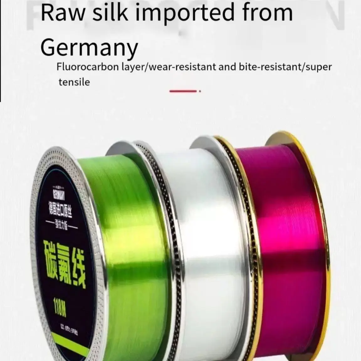 

110M Fluorocarbon Coating Fishing Line 0.1mm-0.5mm Carbon Fiber Leader Line Fishing Lure Wire Sinking Line Japan