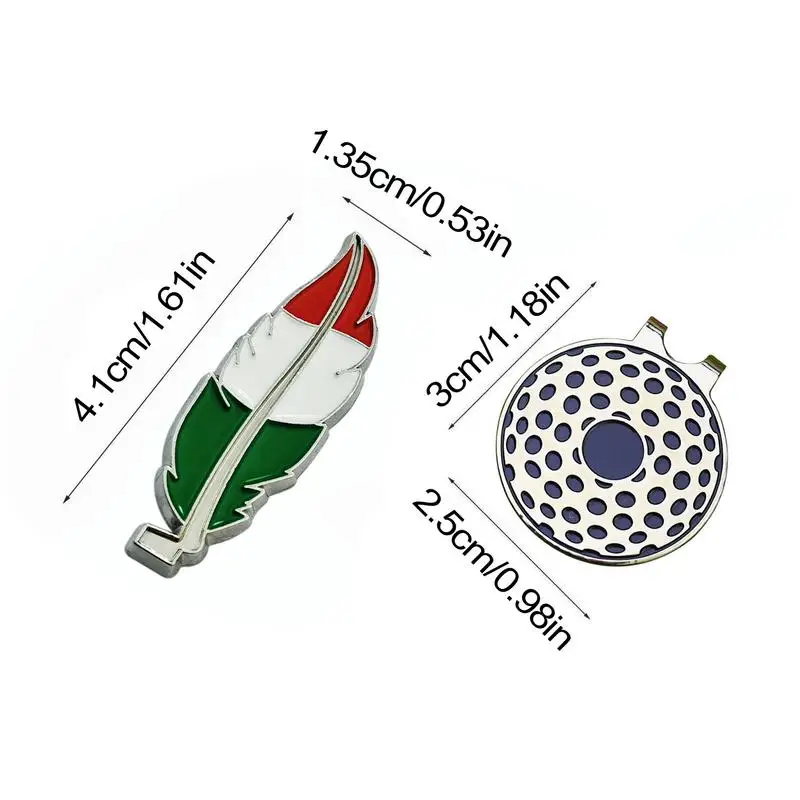 Маркер для мяча гольфа зажим шляпы магнитный маркер аксессуары трехцветный перо