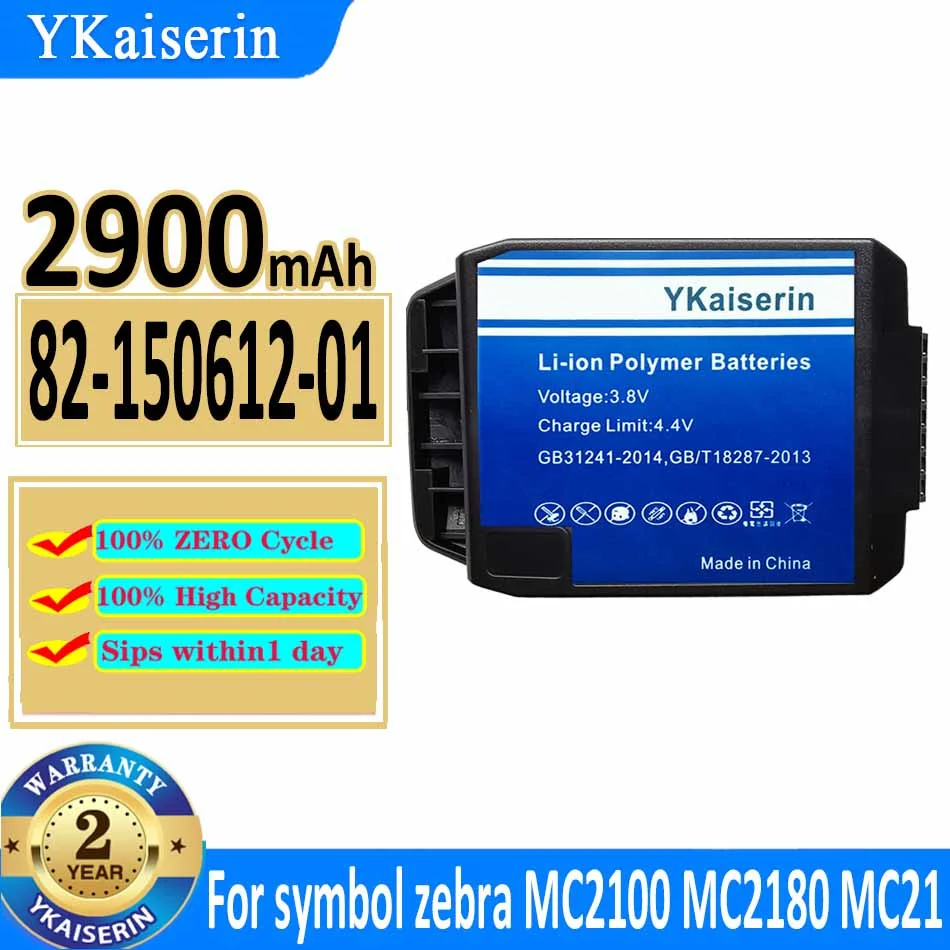 

YKaiserin Replacement Battery 82-150612-01 2900mAh for Symbol Zebra for Motorola MC2100 MC2180 MC21 Bateria