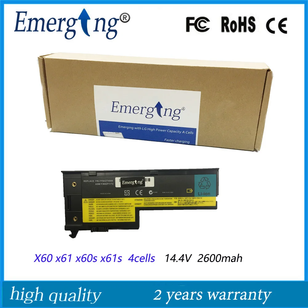 4cell 14,4 v 2600mah Korea Cell Новый аккумулятор для ноутбука lenovo x61 x60 x60s x61s