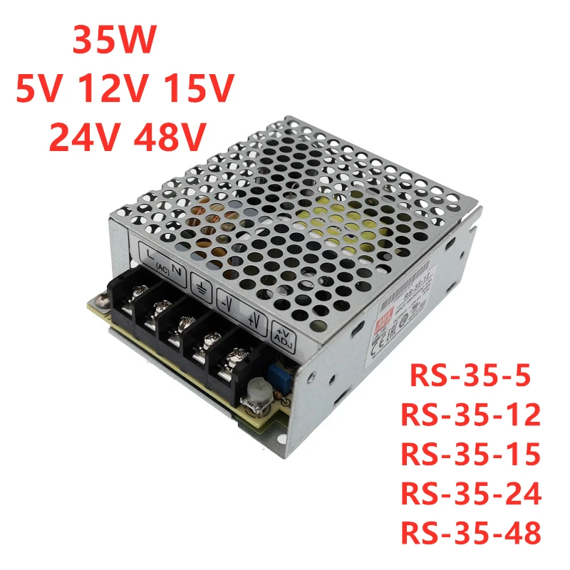 

MEAN WELL 35W 5V 12V 15V 24V 48V Одиночный выходной импульсный источник питания