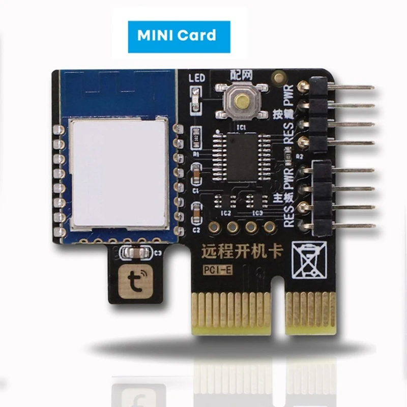 3 переключателя переключения питания компьютера Wi-Fi Tuya Pcie-карта для настольного