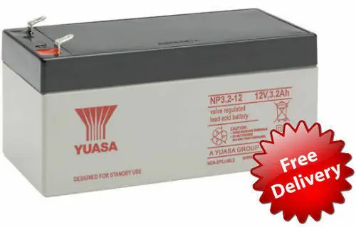 

YUASA NP3.2-12, 12v 3.2Ah - AS 2.8Ah & 3.3Ah Burglar Alarm Battery