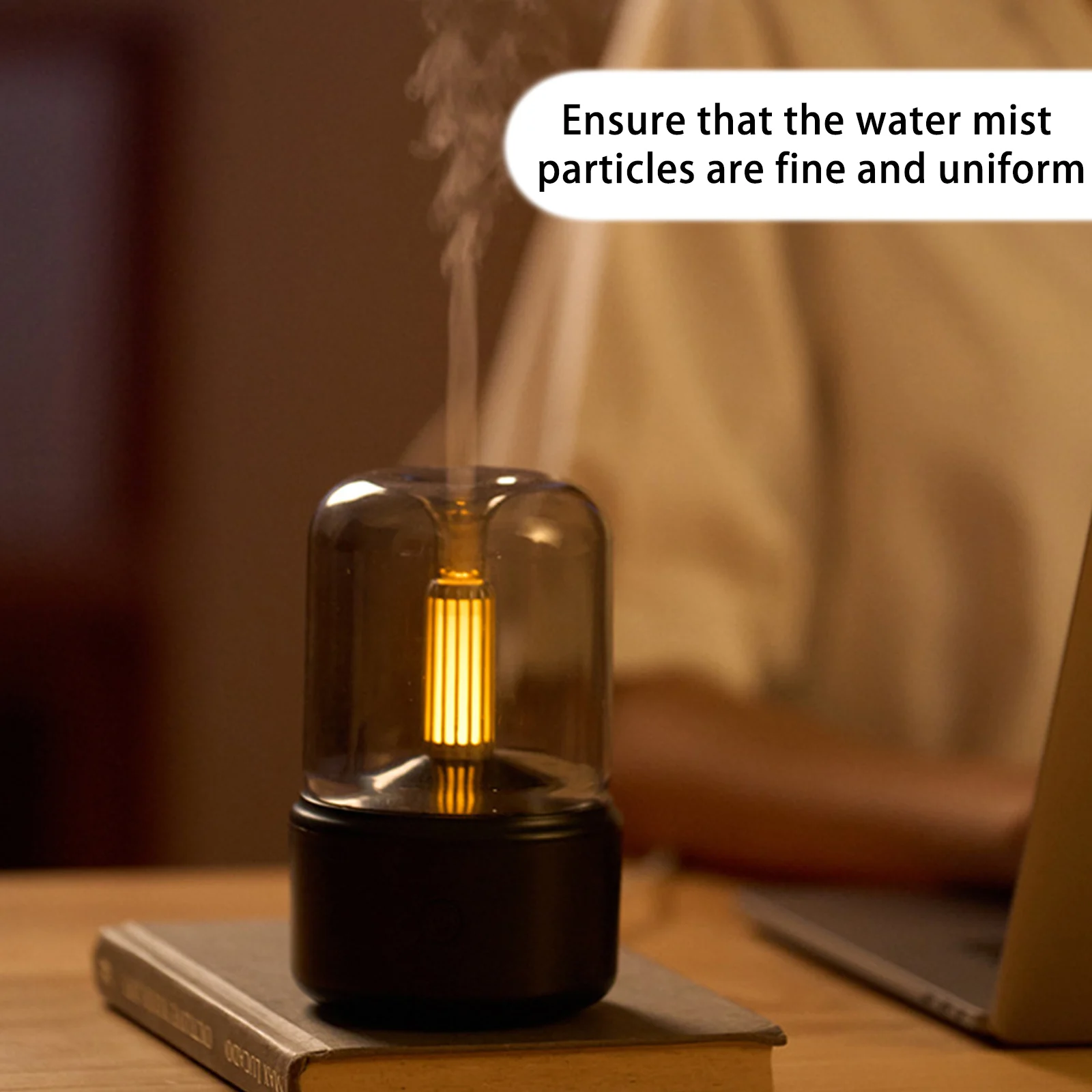 

Adopted Ultrasonic Technology Humidifier 120 Ml Creative Home Candlelight Atmosphere Light Essential Oil Aroma Diffuser