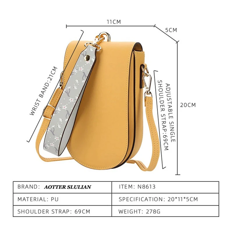 Small Crossbody Cellphone Purse For Women Femlae Solid Color Messenger Totes Shoulder Handbags Ladies Soft Leather Wallets Bags