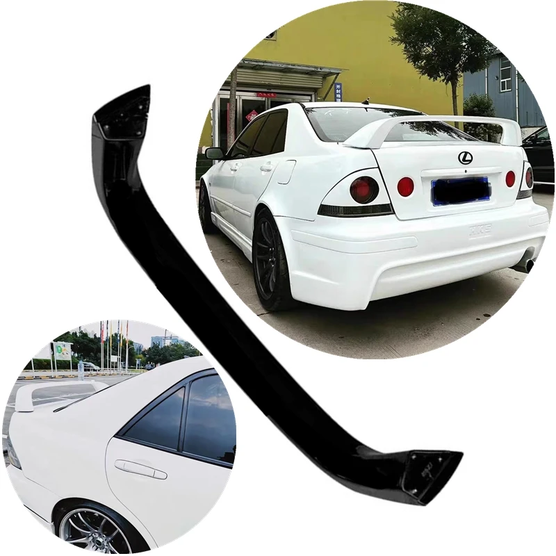 Фото Для Lexus IS200 IS300 1998-2005 гг. Спойлер Altezza Modif Mach Gloss Black Настоящий белый серебристый задний спойлер Крышка багажника TRD Style №1