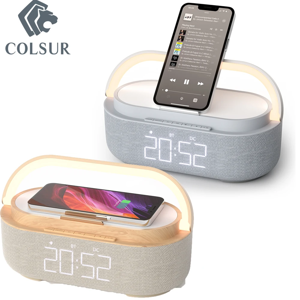 Bluetooth Speaker Radio Touch Night Light Dual Home Bedside 