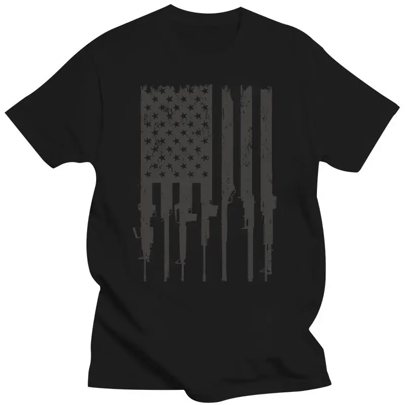 New 2021 Grunt Style Rifle Flag Licensed T Shirt Made In The Us 100% Cotton Grey Brand Clothing Tops Tees 034030