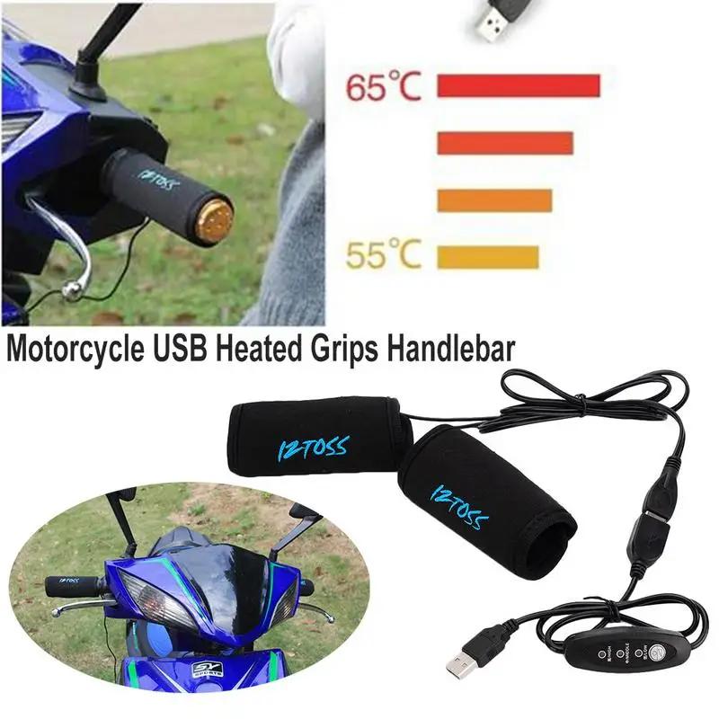 

Мотоциклетные ручки с подогревом USB, 1 пара, с контролем температуры