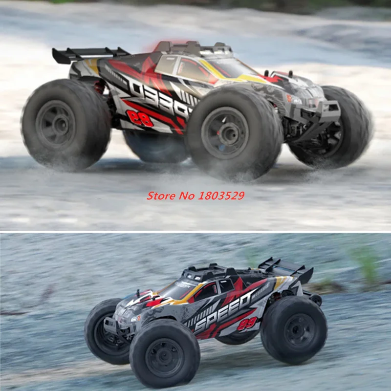 Фото Обновленный высокоскоростной гоночный автомобиль на радиоуправлении 70 км/ч 2,4 ГГц масштаб 1:10 полноприводный Радиоуправляемый грузовик 4WD амортизатор внедорожник игрушечный автомобиль №3