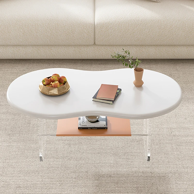 

Белый акриловый журнальный столик в твердой обложке, простой роскошный боковой столик для хранения, бесплатная доставка, прозрачный стол, домашние аксессуары