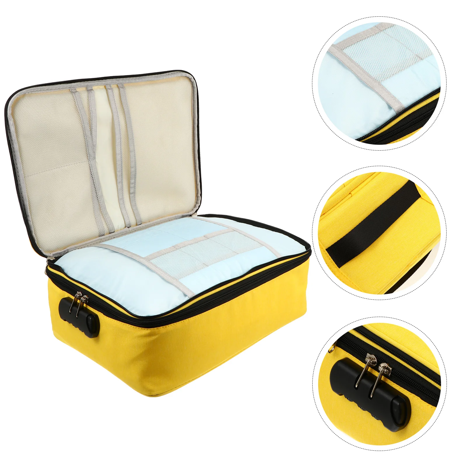 

Bagpouch Case Document Storage Travel Large Capacity Wallet Makeup Multifunctionalcertificate File Zippered Id Holder Luggage