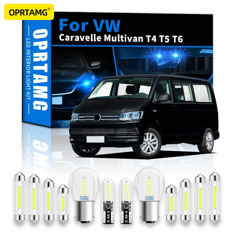 

Внутреннее светодиодное освещение OPRTAMG Canbus для Volkswagen VW T4 T5 T6 Caravelle Multivan Transporter 1990-2003 2004 2005 2006 2007-2018