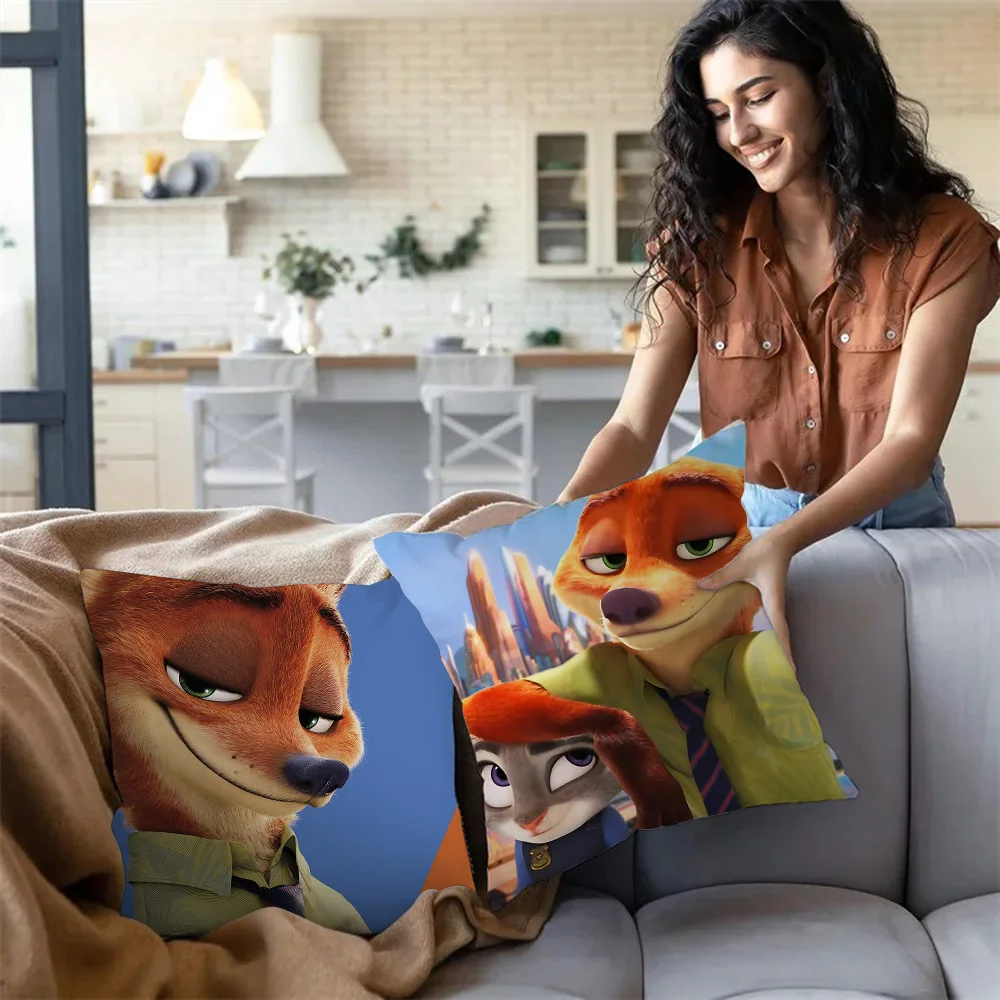 Zootopias наволочки мультяшный Диванный декоративный домашний двухсторонний принт