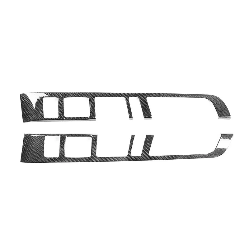 

True carbon fiber central control gear button frame decoration Car accessories Fit for Porsche Macan 2014-2020