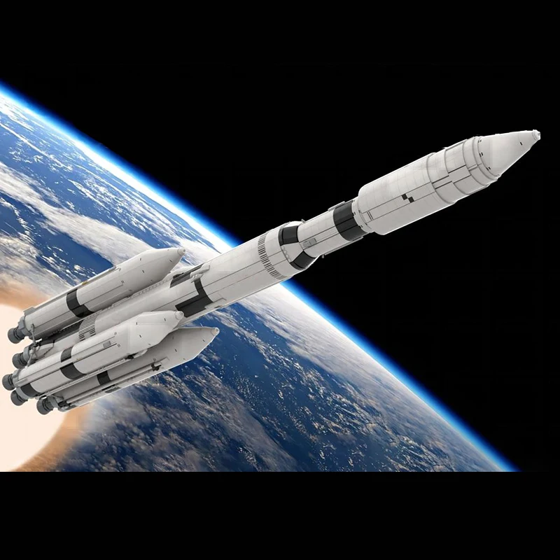 

Space Rocket Saturn V MLV-25L Launch Vehicle Building Block Model Kit MOC Space Science Explore Brick Toy Kid Birthdays Gift