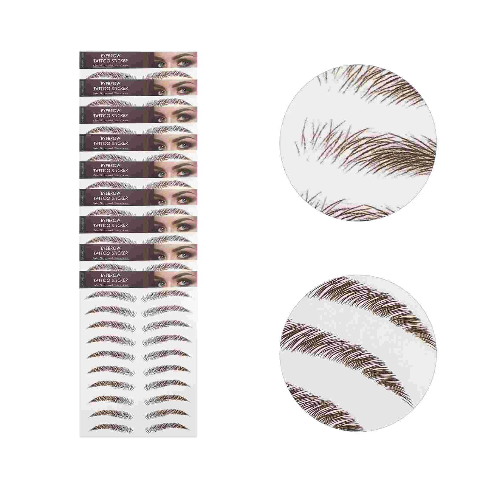 

Waterproof Eyebrow Stickers 6D Hair-Like Eyebrows False Cosmetics Temporary Tattoos Make Kit