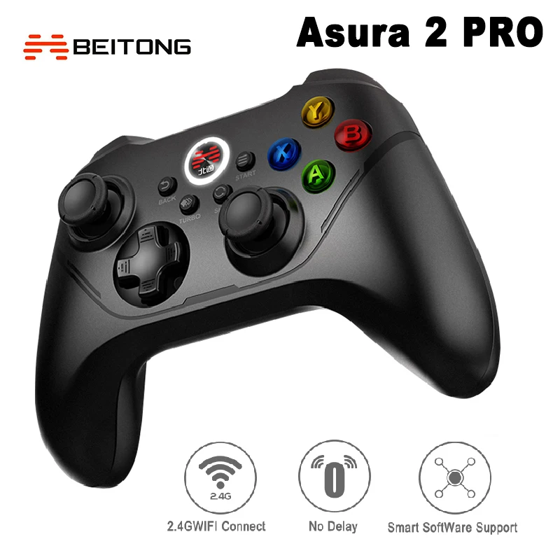 

Original BEITONG Asura 2 PRO Gamepad Ergonomic Joystick Vibration USB 2.4G Wireless Game Controller for Steam PC Android