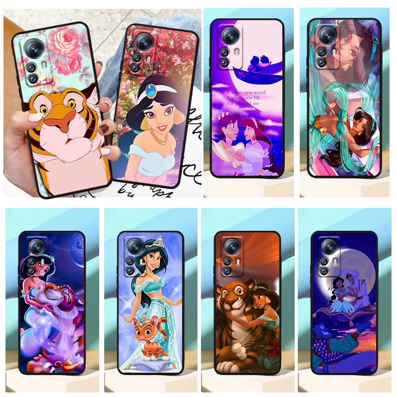 

Aladdin Princess Jasmine Phone Case For Xiaomi Mi 12X 12 11 11T 11i 10T 10 Pro Lite Ultra 5G 9T 9SE A3 4G Fundas Black Soft