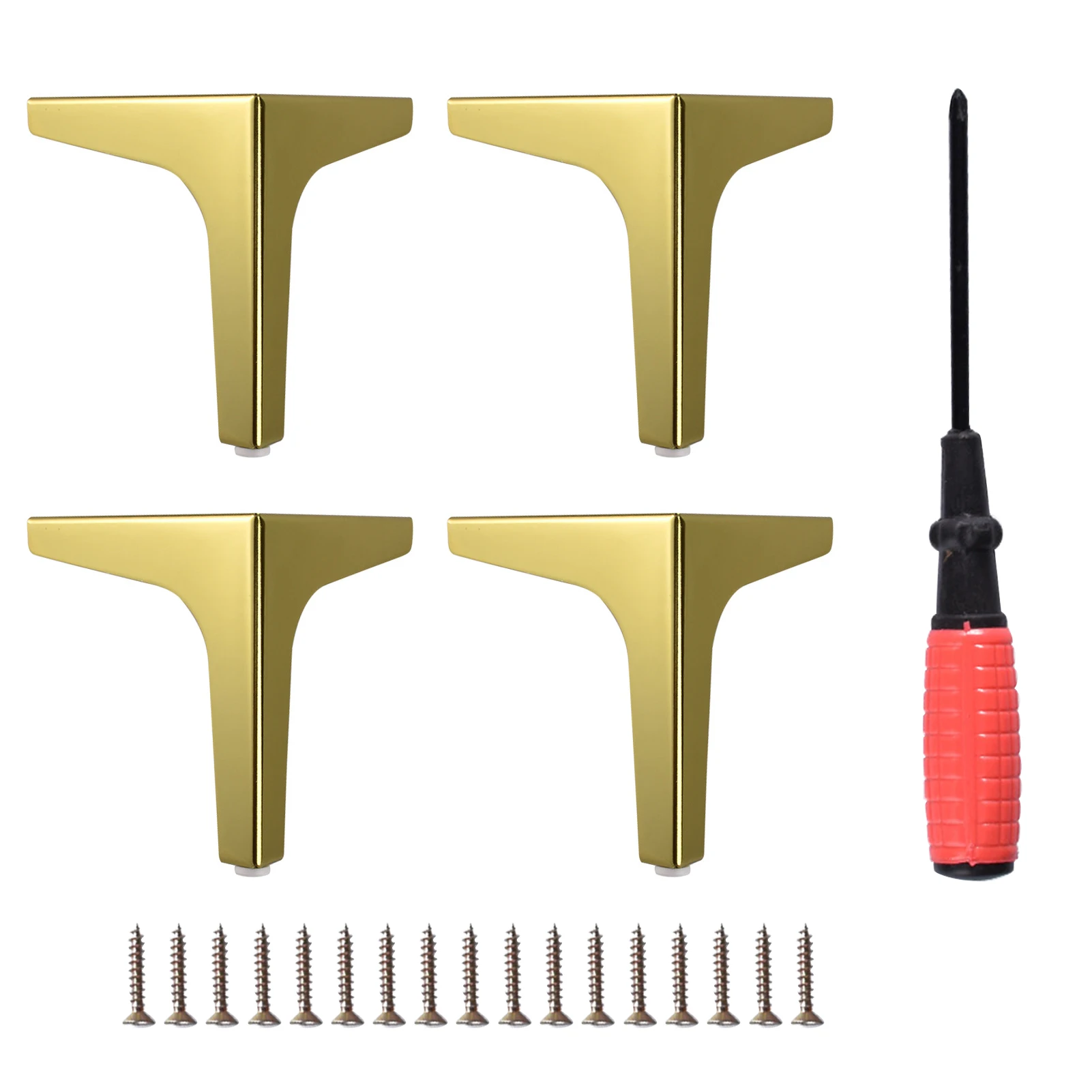 

4pcs Living Room Sofa Couch T Shape Iron Easy Install With Screws Replacement DIY Furniture Leg Modern Heavy Duty Cabinet Feet