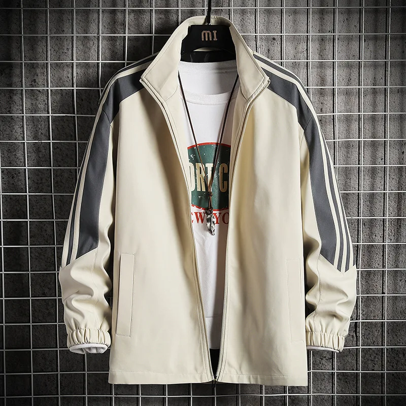 Men's Jacket Spring and Autumn New Korean Fashion Trend Casual Sports Suit Men's Wear with A Cool Work Clothes Breathable Coat