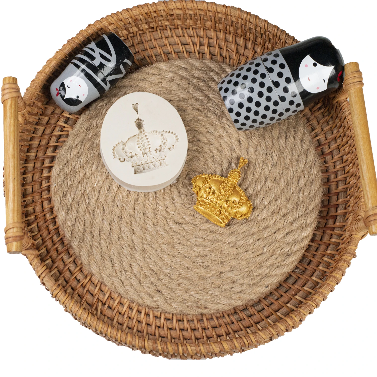 

Crown Jewelry Keychain Chocolate Fudge Cake Baking Peripheral Tools Silicone Mold