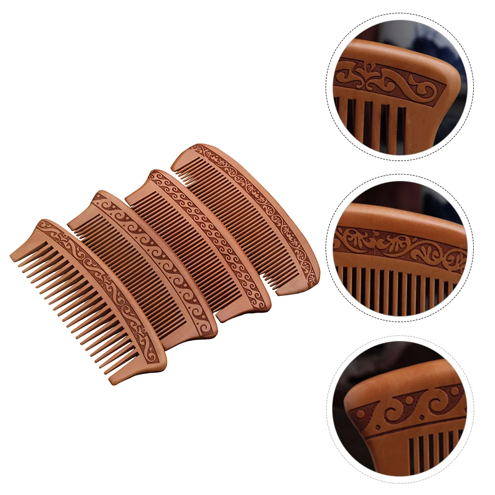 

Combs Hair Comb Wood Wooden Hairbrushes Men Pretty Sandalwood Women Tooth Static Carved Beard Anti Handmade Wide Styling Fine