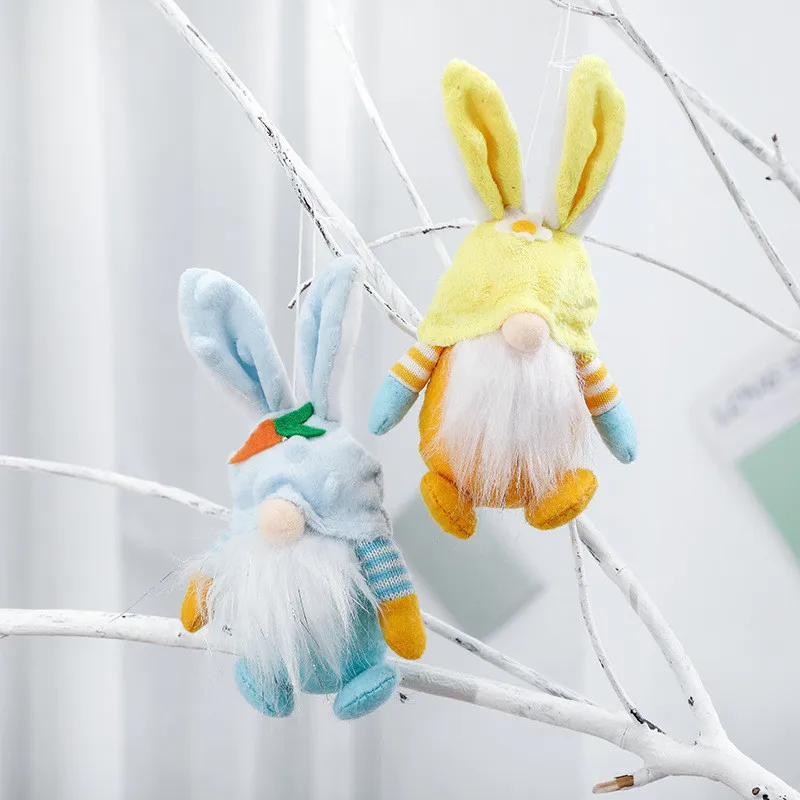 

Easter Bunny Elf Gnome Decoration Easter Faceless Doll Rabbit Party Happy Easter Plush Dwarf Home Party Decorations Kids Toys