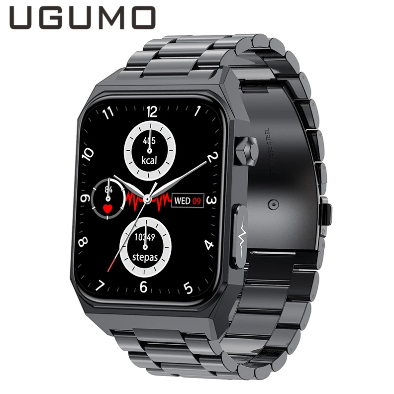 UGUMO E530 Smart Watch 1.91inch Men Blood Glucose ECG PPG HRV Blood Pressure Monitor Fitness Tracker Sport Smartwatch 1