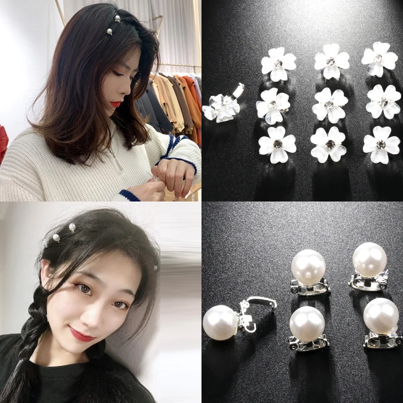 5Pcs Alloy Flower Buckle Hair Clips Women Rhinestone Headband Claw luxury Hairpins Girls Styles DIY Holder Headwear |