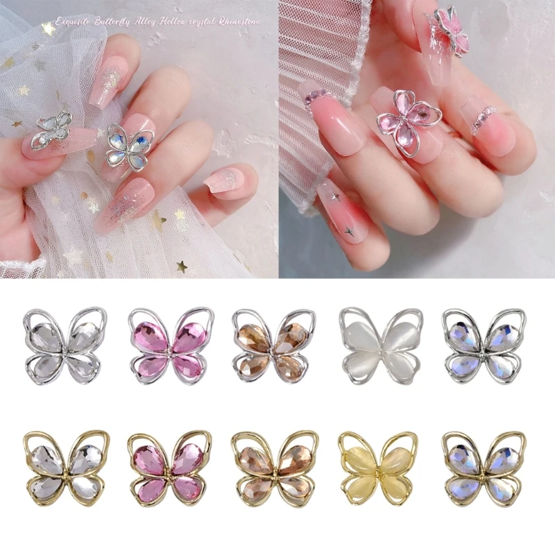 

Alloy Studs 3D Jewelry Diamonds for NAIL Decor Butterfly