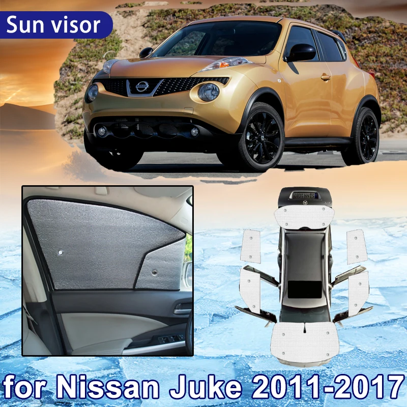 

Car Sun Shade for Nissan Juke F15 2011 2012 2013 2014 2015 2016 2017 Full Coverage Sunshade Windshield Side Window Visor Cover