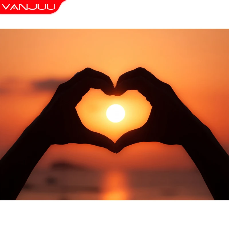 

Couple Full Circle/Square Diamond Drawing Love Gesture 5D DIY Landscape Diamond Embroidery Cross Stitch Set Home Decor Gift