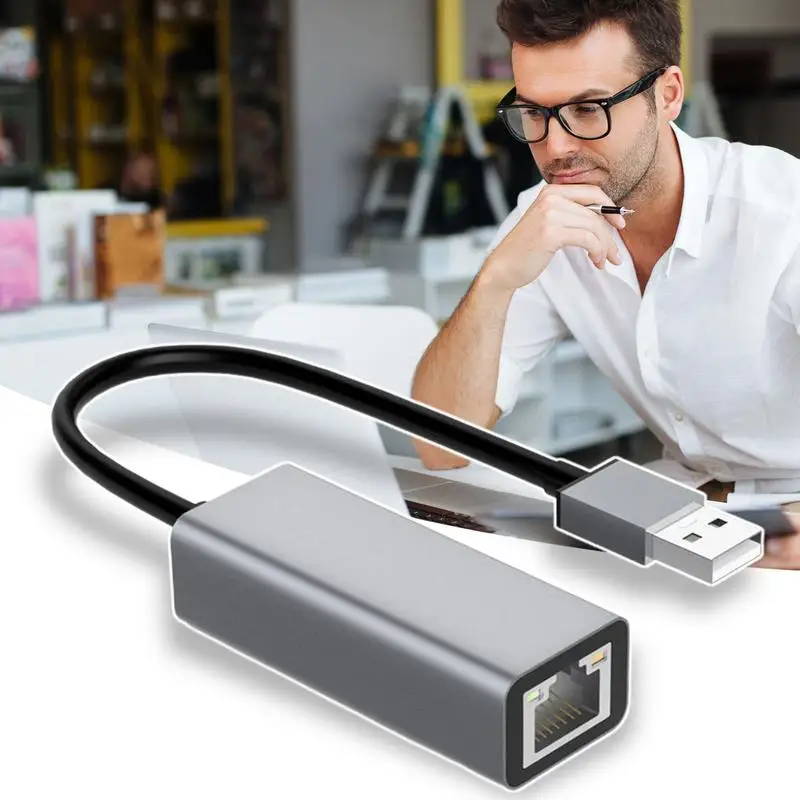 Фото Адаптер USB Type C Ethernet Сетевая карта USB Type-C к RJ45 100 Мбит/с Lan Интернет-кабель для MacBook PC Windows XP 7 8 10 LUX №3
